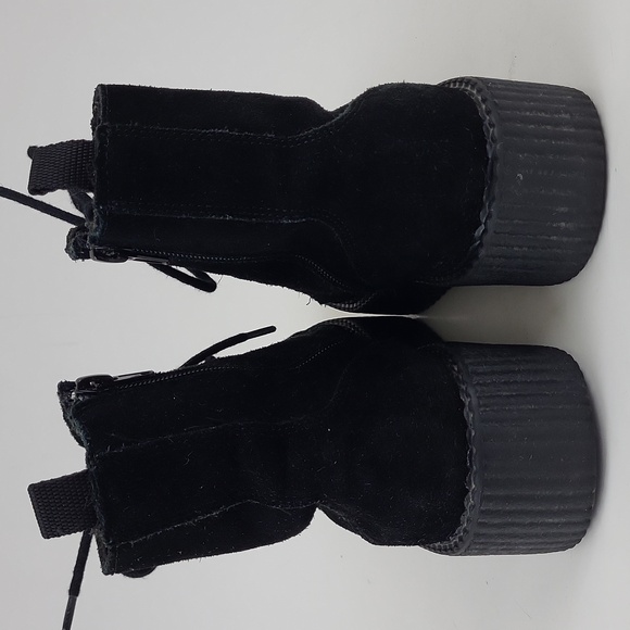 T.U.K Black Suede Viva Mondo Boots Size 8 / EU 39 - Picture 7 of 12